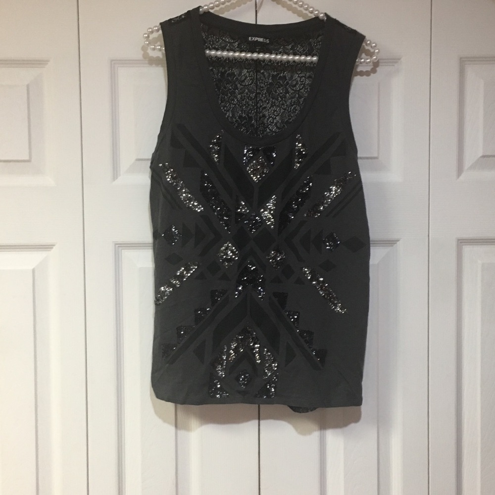 Express Sequin Top Size Large - image 2